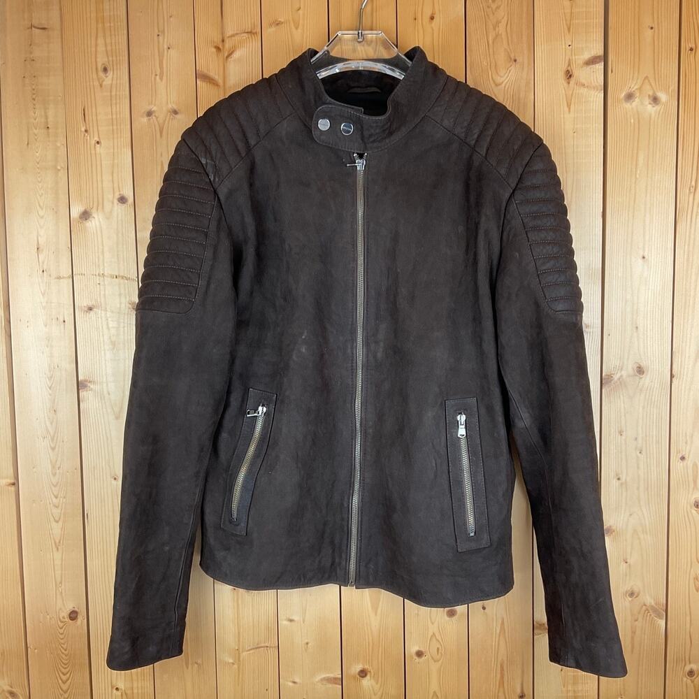 Froccella Women's Leather Jacket, Brown - Size 56 (*EST* Size M)